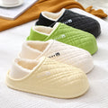 Cute Bear Waterproof Eva Winter Indoor Slippers Women 2026 New Thick Bottom Warm Plush Home Slippers Couple Comfort House Slides