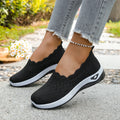 Women's Comfortable Knit Slip-On Shoes Breathable Ultra Lightweight Casual Loafers Soft Sole Non-slip Walking Sneakers for Work