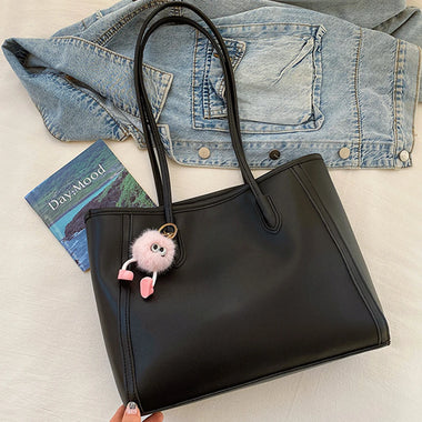 Large-Capacity Tote Bag for Women, Suitable for Autumn and Winter Commuting, Stylish and Versatile Shoulder Bag, Pu Large Handbag