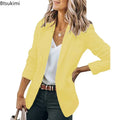 2026 Women's Long Sleeve Blazer Jacket Oversized Ladies Workwear Blazer Suits Slim Fit Single-breasted Cardigan Blazer Coats 5XL