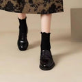 Ladies Vintage Penny Loafers Slip On Low Block Heel Dress Shoes Classic Round Toe Casual Office Work Comfy Flats Spring Footwear