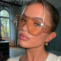 Women Sunglasses Y2K Oversized Shield Mask Sunglasses Women Futuristic Visor One-Piece Steampunk Big Frame Goggles Punk Shades Windproof Eyewear