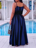 Stylish Plus Size Women's Maxi Dress with Elegant Striped Design for Effortless Summer Fashion