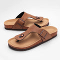 Crestar Women's Cork Footbed Sandals Lady Fashion Buckle Slip-On Slide Sandals Summer Comfortable Suede Shoes with Arch Support