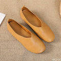 2022 Genuine Leather Flat Shoes Woman Hand-sewn Leather Loafers Cowhide Flexible Spring Casual Shoes Women Flats Women Shoes