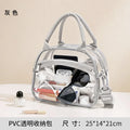 Clear Makeup Bag Transparent PVC Small Crossbody Bag Detachable Shoulder Strap Zipper Organizer for Stadium Concert Travel Women