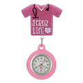Women PVC Retractable Watch Brooch Cute Gift Nurse Pocket Watches Lovely Colourful Doctor Badge Reel