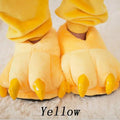 1Pair Cute Monster Dinosaur Claw Plush Slippers Warm Soft Indoor Floor Shoes For Women Men Winter Home Slippers