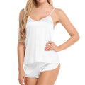 Women's Pajamas Lingerie Set Satin Silk Camisole Shorts Sets 2 Pieces Sleepwear Top Shorts Nightwear Suits Sleeveless Underwear