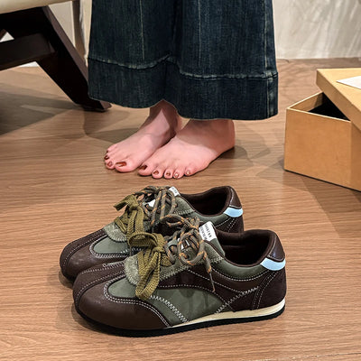 2026 Autumn New Women's Invisible Height Increasing Retro German Trainer Shoes Fashion Versatile Casual Sports Sneakers