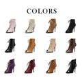 Women Sexy Thin High Heel Dance Shoes Party Ballroom Pole Jazz Lace Up Platform Dancing Boots Short Tube Heels 9.5/11cm Booties
