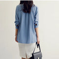 Gidyq Fashion Women Chiffon Shirt Korean Elegant Bandage Loose Long Sleeve Tops Casual All Match Office Ladies Pullover Blouse