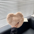 Simple Styles Plush Heart-shaped Handbags Women Handbag Diagonal Crossbody Bag Peach Heart Versatile Fashion Wallet