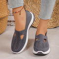 Women's Casual Shoes Women's Shoes, Casual Sports Shoes, Solid Color Breathable Sports Soft-Soled lightweight Walking Shoes, Low-Top Knitted Casual S