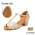 SWDZM Girls Latin Dance Shoes Tango Ballroom Shoes Ladies Girls Salsa Sandals Soft Sole Dancing Shoes for Women Dance Shoes