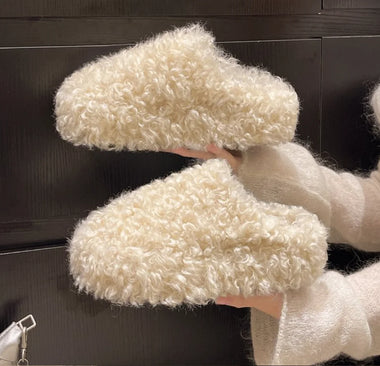 Winter 2027 Fashion Women's Shoes Comfortable Plush Velvet Warm Fluffy Slippers Home Non-slip Light Soft Platform Indoor Slipper