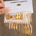 87 Pcs/Set Boho Vintage Elegant Pearl Zircon Butterfly Pendant Earrings Ring Necklace For Women Gold Color  Jewelry Sets Gifts