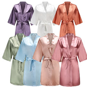 Women's Satin Robes Women's Pure Short Silky Robes Bridesmaid Bride Party Satin Robes Sleepwear