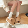 Capybara Plush Slippers for Women Home Fluffy Winter Mules Platform Shoes Girls Casual Indoor Fuzzy Fur Slides Unisex Footwear