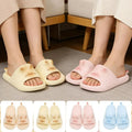 Korean Thick Bottom Cat Slippers Soft Sole Solid Color Thick Platform Slippers EVA Non Slip House Shoes for Couples and Women