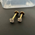Jewelry Set Titanium Piercing 10pcs 20/18/16g G23 Titanium Piercing CZ Lip Labre Earrings Set Lip Stud Ring Tragus Free Spiral Cartilage Jewelry For Women