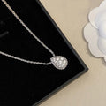 2025 Light Luxury Niche Waterdrop Dew Bead Jewelry Set, Twisted Chain Necklace Earrings Bracelet Ring, High-end Design Accessory