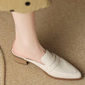 Women's Slippers and Ladies Sandals Mules Pointed Toe Slides Cheap Liquidation Natural Skin on Promotion New Fashion Shoes