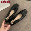 Women Ballet Flats Shallow Fashion Shallow Women Ballet Flats Dance Shoes Casual Female Soft Footwear Butterfly-Knot Ladies Flats Slip On Shoes