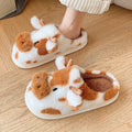 Winter Slippers Women Home Casual Fluffy Cute Cartoon Cow Designer Shoes Girl Flat Fuzzy Fur Slides Plush Platform Footwear Soft