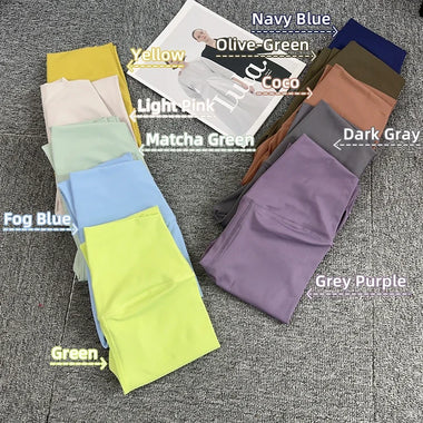 High Waist Women's Yoga Pants Dopamine Color Palette Elastic Comfortable Outdoor Leisure Pilates Cycling Trousers