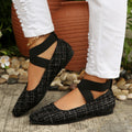 Women's Shoes Pointed Toe Ballet Flats Shoes Spring/autumn Strap Ankle Elastic Belt Cute Ballerina Ladies Elegant Flats Shoes