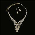 Luxury Big Butterfly Pendant Flower Crystal Bridal Jewelry Sets Women Statement Gold Color Necklace Earrings Set For Wedding