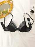 Women Lace Underwire Unpadded Bra Push Up Demi Cup Sexy Lingerie Comfortable Full Support T-Shirt Bras for Daily Wear