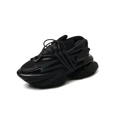 Chunky Sneakers Futuristic Sneakers Hollow Out Thick Platform Shoes 7cm Height Increasing Chunky Dad Shoes Streetwear Casual Footwear