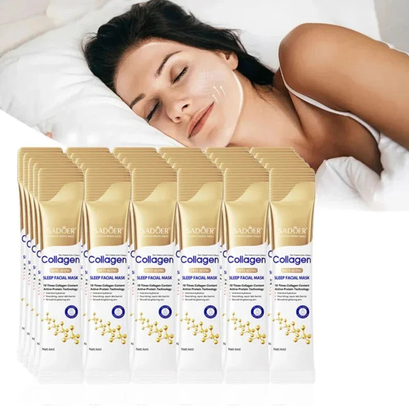 Collagen Sleeping Facial Masks Face Skincare Moisturizing Brightening Firming Hydrating Face Mask Facial Skin Care 3/10/20/30pcs