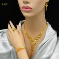 Dubai Gold Color Jewelry Set For Women Wedding Bridal Long Tassel Necklace And Earrings Set African France Party Gifts
