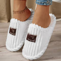 Autumn Winter Corduroy Home Slippers Women Lightweight Soft Sole Warm Cotton Slides Woman Indoor Non Slip Floor Shoes Plus Size