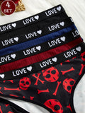 4 Pack Comfortable Sexy Women Lingerie Sets, Bra & Underwear Sets