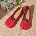 Japanese Style Tabi Ninja Shoes Women Cozy Leather Flats Split Hoof Toe Loafers Femme Mary Jeans Mocasines Ladies Ballerina Shoe