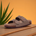Bebealy Women's Cork Footbed Slide Men Sandal Summer Outdoor Sandals With Adjustable Buckle Beach Sandals Vacation Pool Sandals