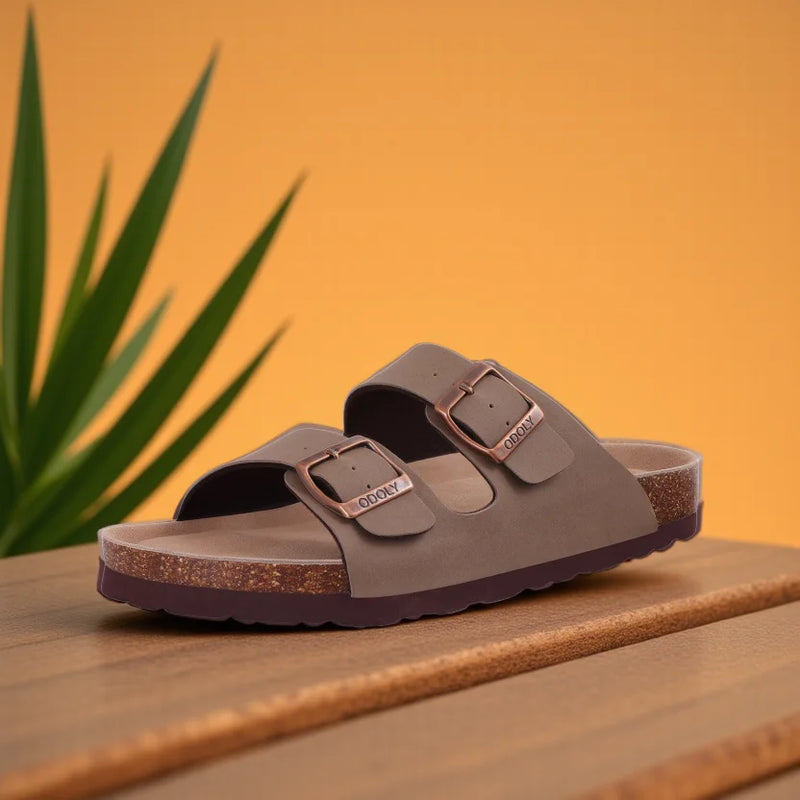 Bebealy Women's Cork Footbed Slide Men Sandal Summer Outdoor Sandals With Adjustable Buckle Beach Sandals Vacation Pool Sandals