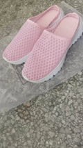 Women Sandals Summer For Lazy Bag-Toe Half Slippers For Women Wearing Summer Mesh Women Walking Sandals Large Size Comfortable Sports Breathable New