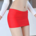 FREEAUCE Slim Fit Pencil Short Skirts Sheer Sexy Silk Bodycon Gothic Black High Waist Mini Skirt for Women Party Night Club Wear