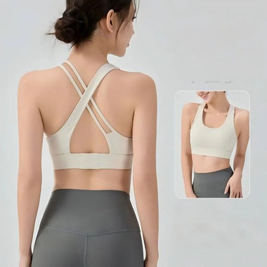 Women's High Shockproof Sports Bra Quick Dry Yoga Top Adjustable Pilates Tops Fitness Running Vest for Fitness Gym Underwear