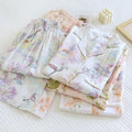 2026 Spring/Summer New Women's Pajama Set Gongsatin Cotton Women's Pajama Silk Viscose Fiber Silk Smooth High end Home 2-Piece