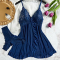 Women Lingerie Slip Summer Sexy Lingerie Dress Women Lace See Through Nightdress Sleepwear Solid Slim Soft V Neck Full Slip Sleepwear & Dresses