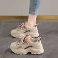 2026 Spring New Comfortable Anti Slip Women's Sports Shoes Fashion Platform Women's Sneakers Woman Shoes Lace Up Chunky Sneakers