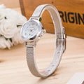 Women Fashionable Versatile Quartz Watch Alloy Circular Dial Stainless Steel Watchband Simple Casual Wristwatch