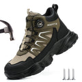 Boots Men Safety Rotation button Work Safety Boots Men Steel Toe Work Shoes Anti-smash Anti-puncture Protective Men Safety Shoes Size 47 48