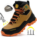 New Safety Shoes Men Boots High Top Work Sneakers Steel Toe Cap Anti-smash Puncture-Proof Work Boots Indestructible Shoes